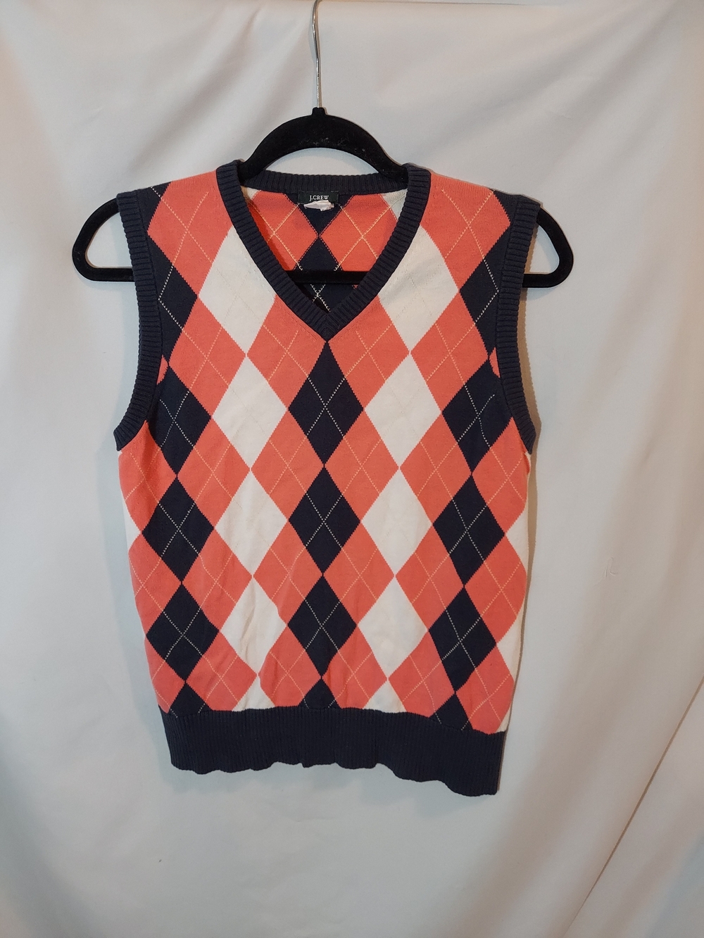 J.Crew Vintage Preppy Argyle Knit V-Neck Sweater Vest